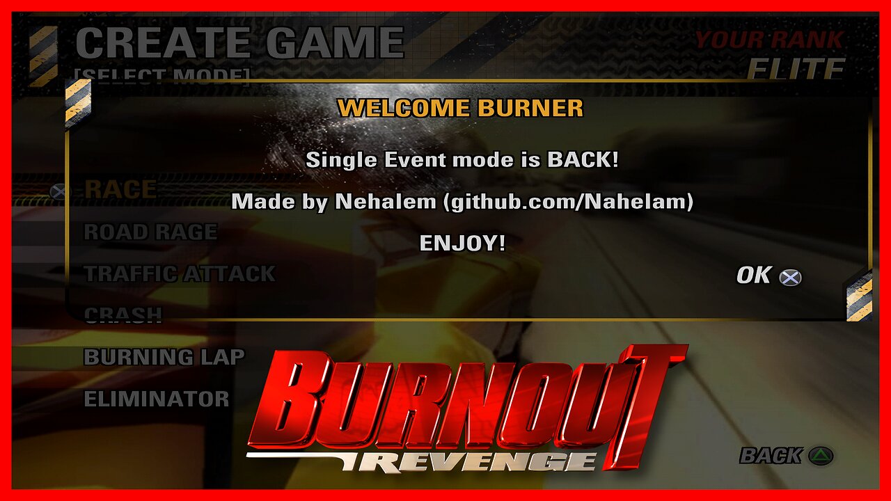 Single Event Mod is Here! | Burnout Revenge