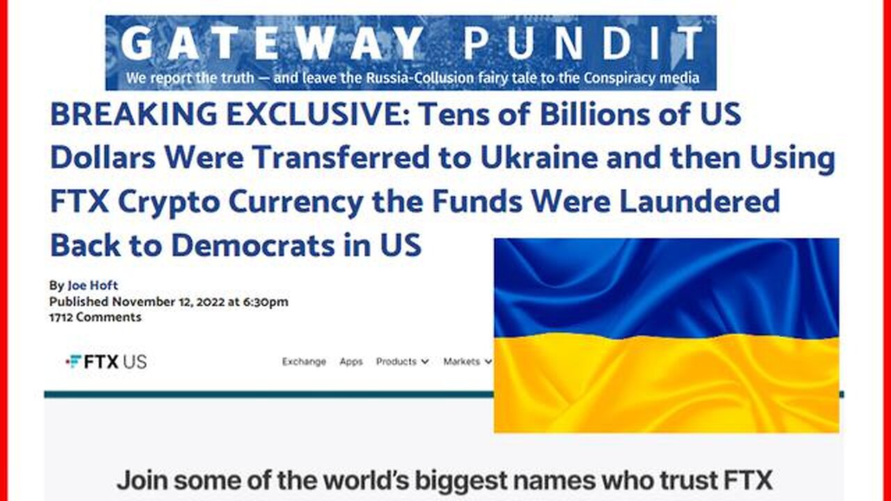 FTX cryptocurrency used for laundering billions of Ukraine aide back to US Democrats