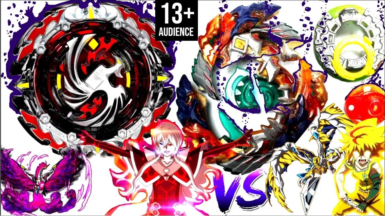 EVIL ANIME: Dead Phoenix 10.Fr vs SS Geist Fafnir 8'.Ab-Phi vs Free-Beyblade Burst Turbo Z Battle 43