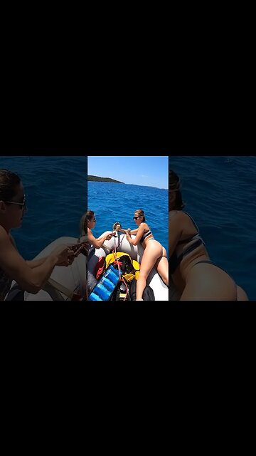 Portable underwater snuba rig. #snuba #bikini #sailing