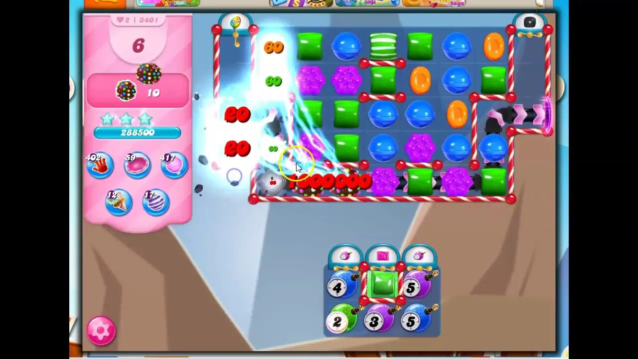Candy Crush Level 3401 Talkthrough, 15 Moves 0 Boosters