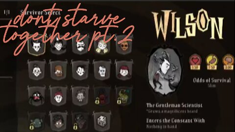 dont starve together one life per survivor challenge pt.2