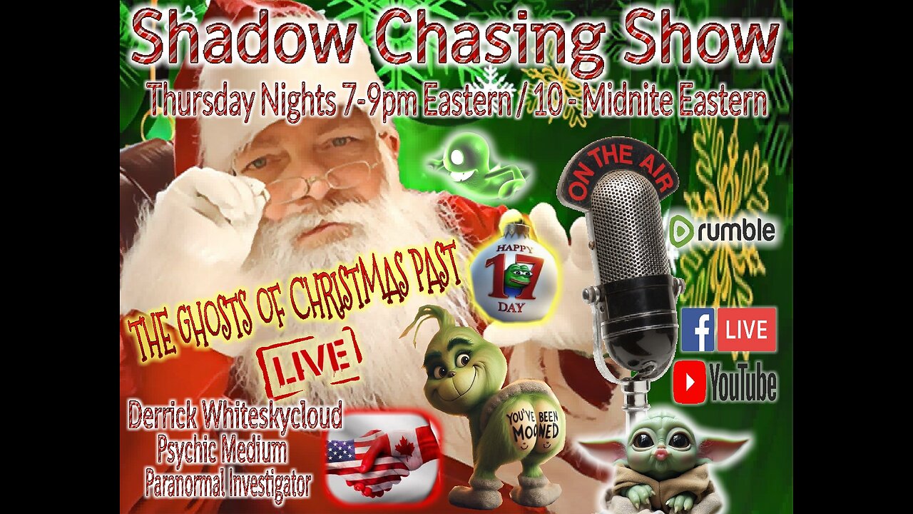 SHADOW CHASING SHOW - THE GHOSTS OF CHRISTMAS PAST FROM THE SWAMP 19-12-2024