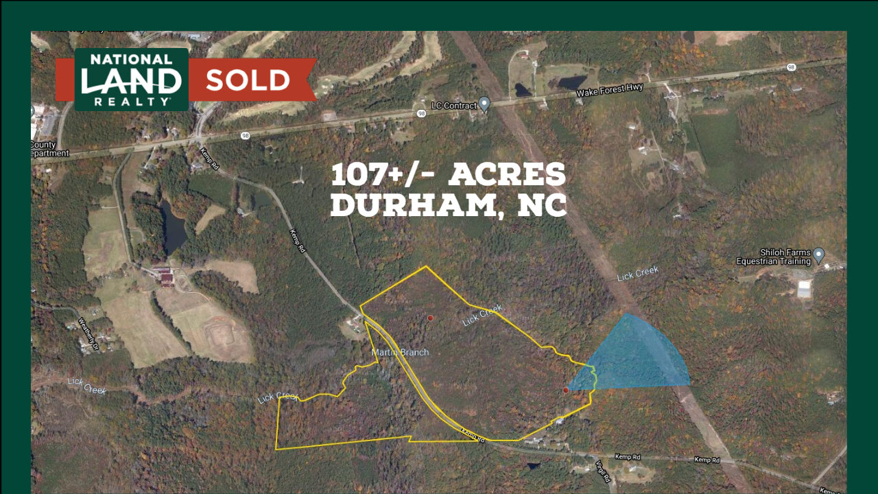 Sold- 107+/- Acres for Development, Durham, NC