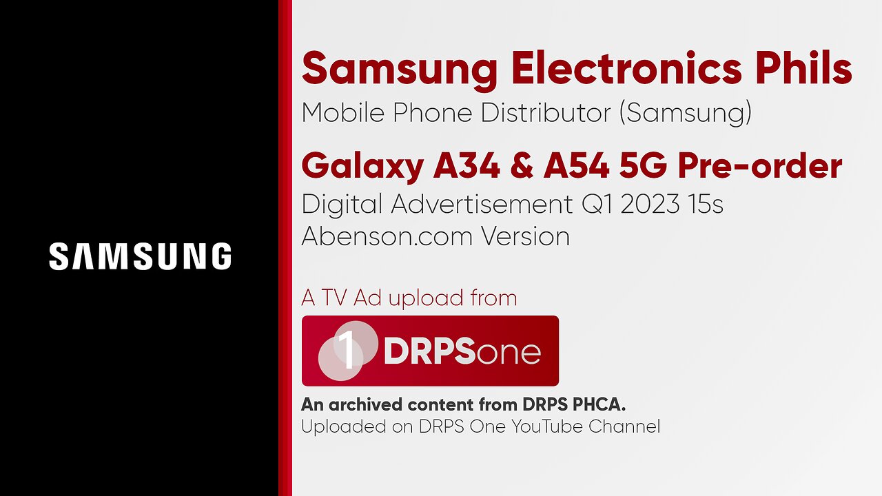 Samsung Galaxy A34 and A54 5G Abenson.com Pre-order Digital Ad Q1 2023 15s (Philippines)