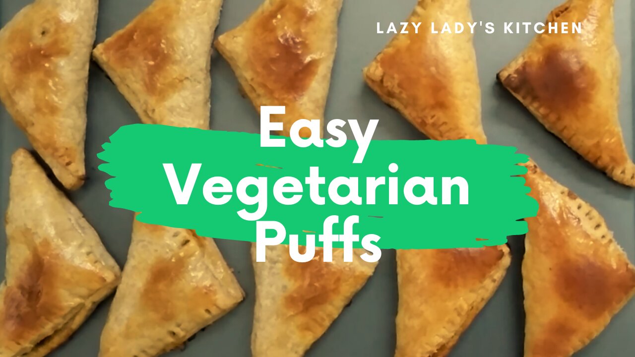 Lazy Lady's Kitchen| healthy and easy vegetarian wheat pastry puffsنفث المعجنات النباتية