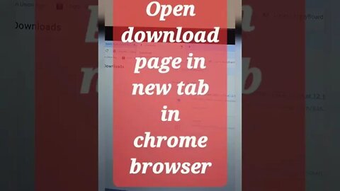 Open download page in new tab in chrome browser #shorts #youtubeshorts