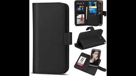 TILL for Galaxy J7 Sky Pro Case, J7 V/J7V/J7 Perx 2017 Wallet Case PU Leather Carrying Flip Cover