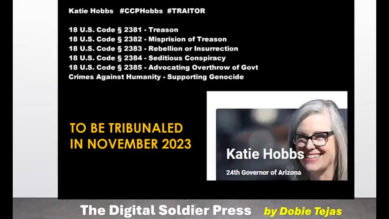 KATIE HOBBS IS AT GITMO AWAITING TRIBUNAL