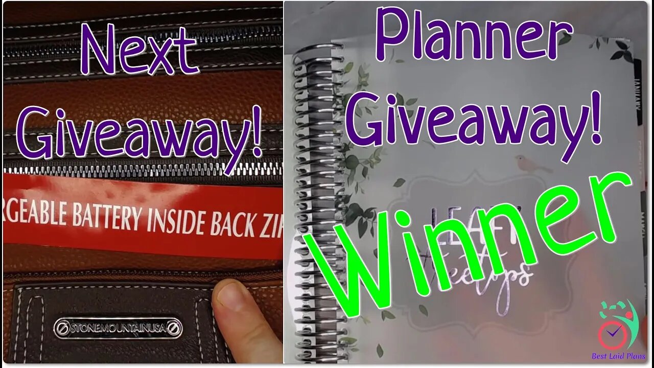 Planner Giveaway Winner Announced! Preview of Planner Bag Giveaway for September!