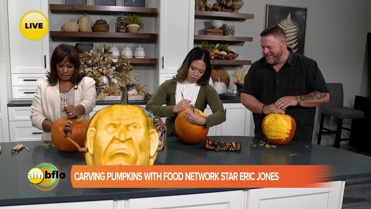 Carving pumpkins with Food Network star Eric Jones - Part 2