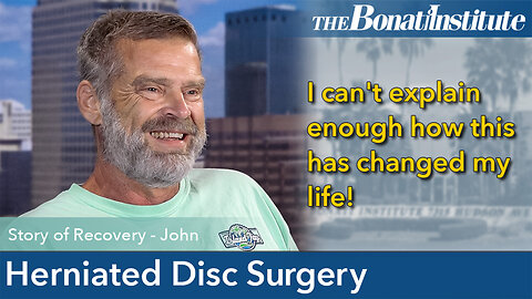 Man in wheelchair WALKS after HERNIATED DISC SURGERY at the Bonati Spine Institute
