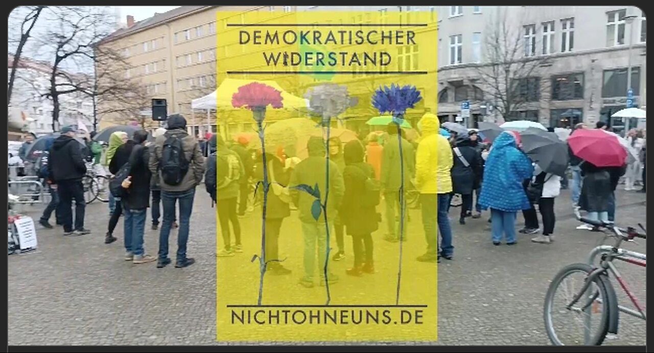 25.03.2023 - Drei Jahre Demokratiebewegung - Berlin-Mitte - Kundgebung: Rosa-Luxemburg-Platz