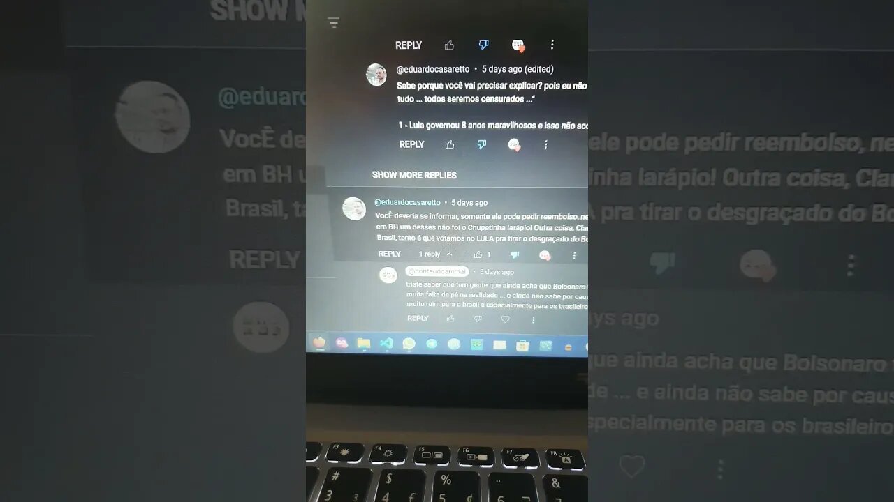 studio YouTube não mostra todos os comentários... chega num ponto que colapsa kkk