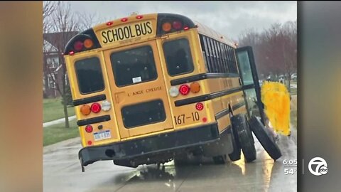 Wheels come off local middle school bus while kids are inside