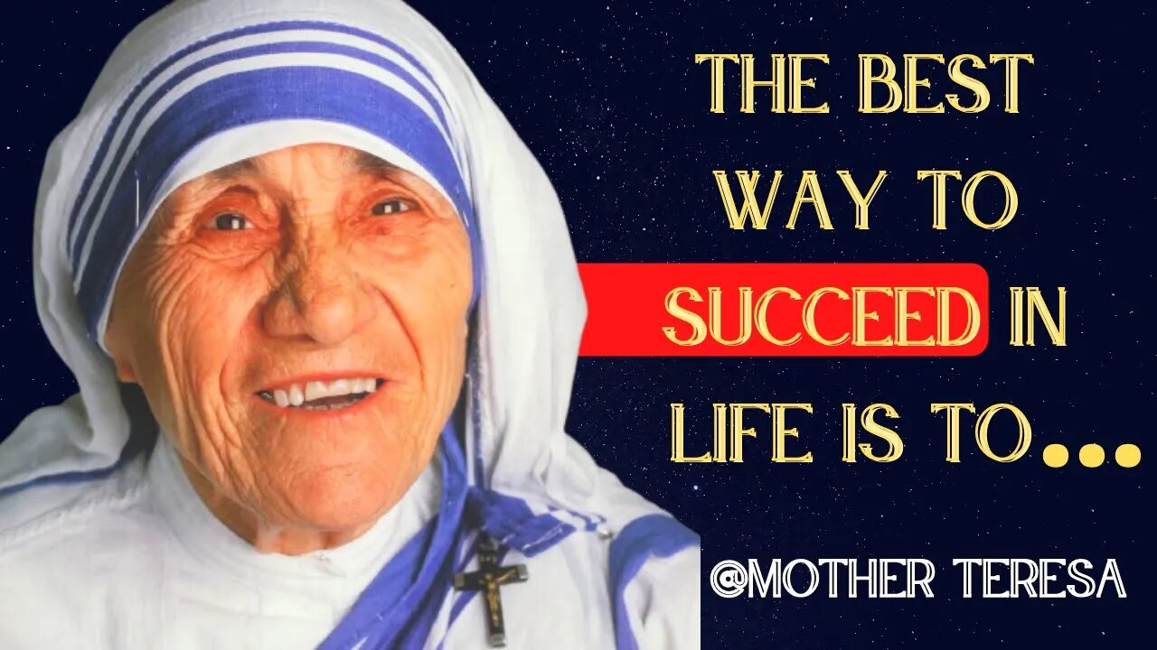 Meet MOTHER TERESA through his words and thoughts