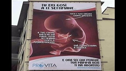 IL CARTELLONE PRO-LIFE CHE HA URTATO IL POLITICAMENTE CORRETTO