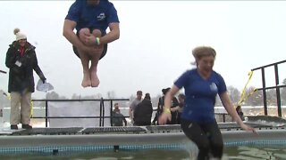 Dozens of people braved the cold to participate in the annual Polar Plunge for a good cause