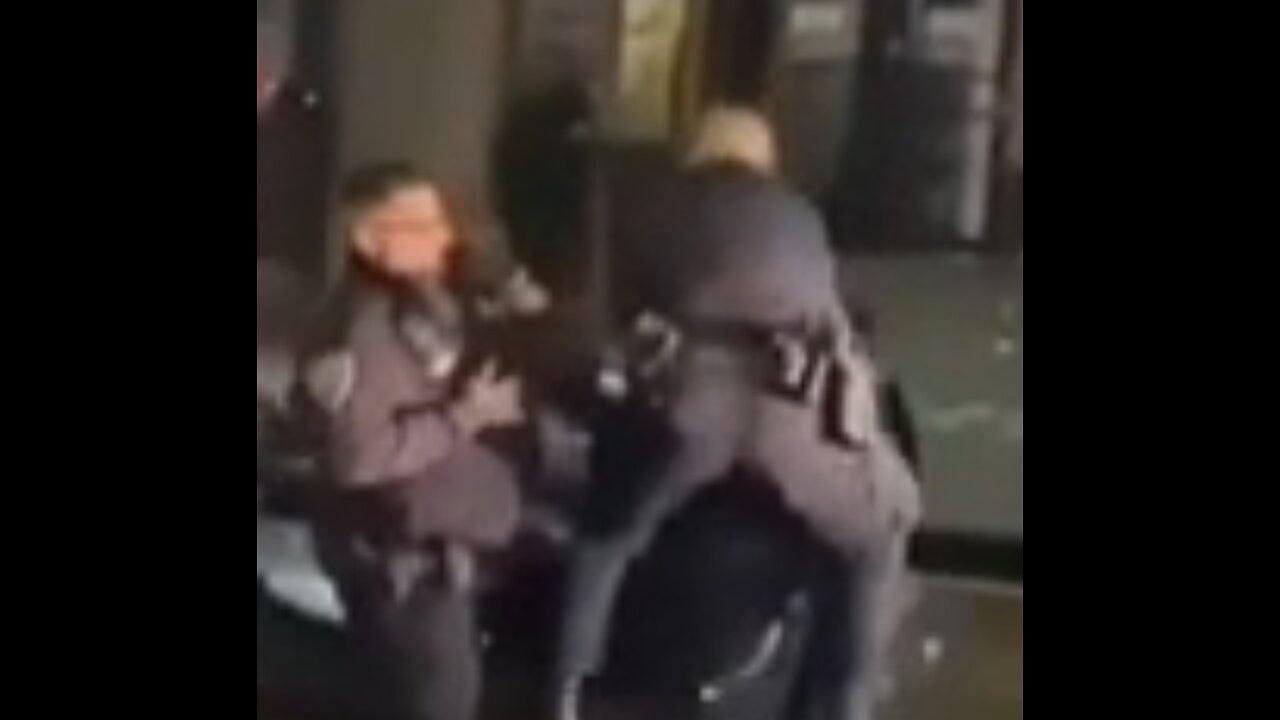 Three powerless police officers with tasers against a single man.