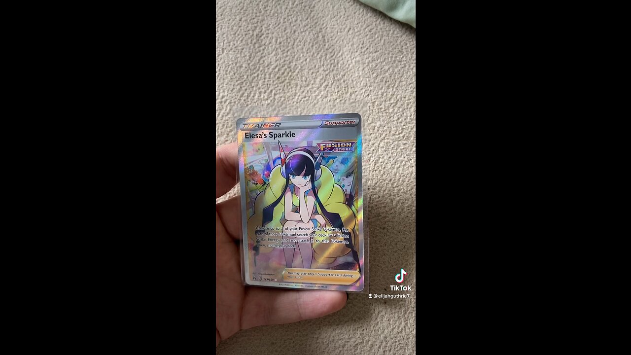 Elesa’s Sparkle Full Art Trainer Pokémon Card!!!