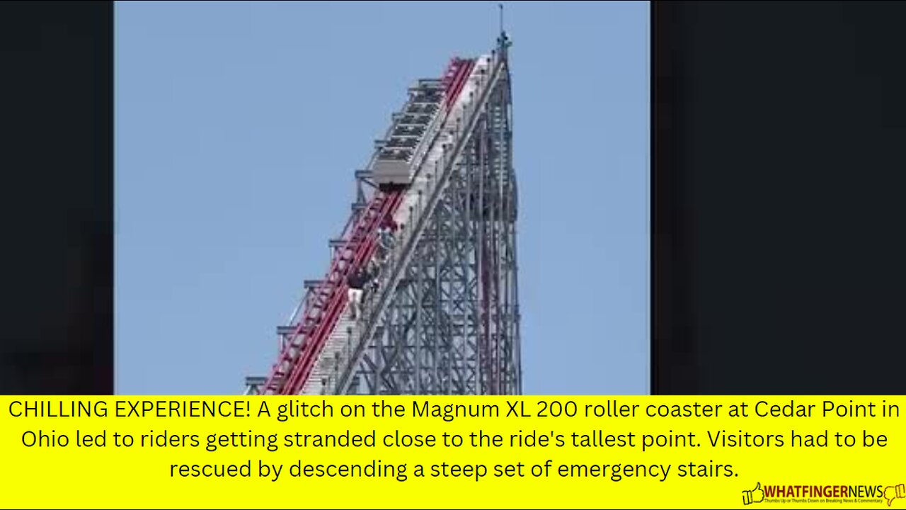CHILLING EXPERIENCE! A glitch on the Magnum XL 200 roller coaster at Cedar Point in Ohio led