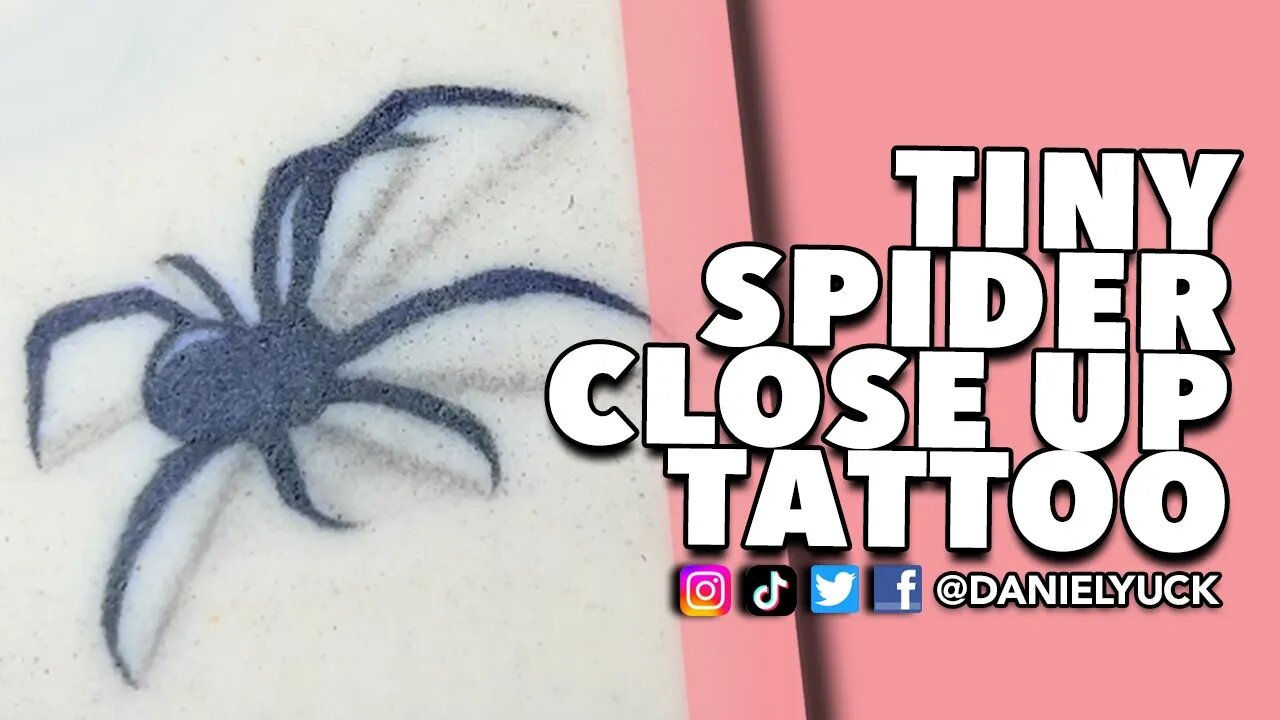 Tiny Spider Tattoo Close Up