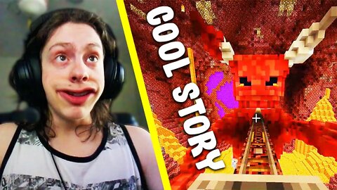 Learning A Story In A Minecart - Minecraft
