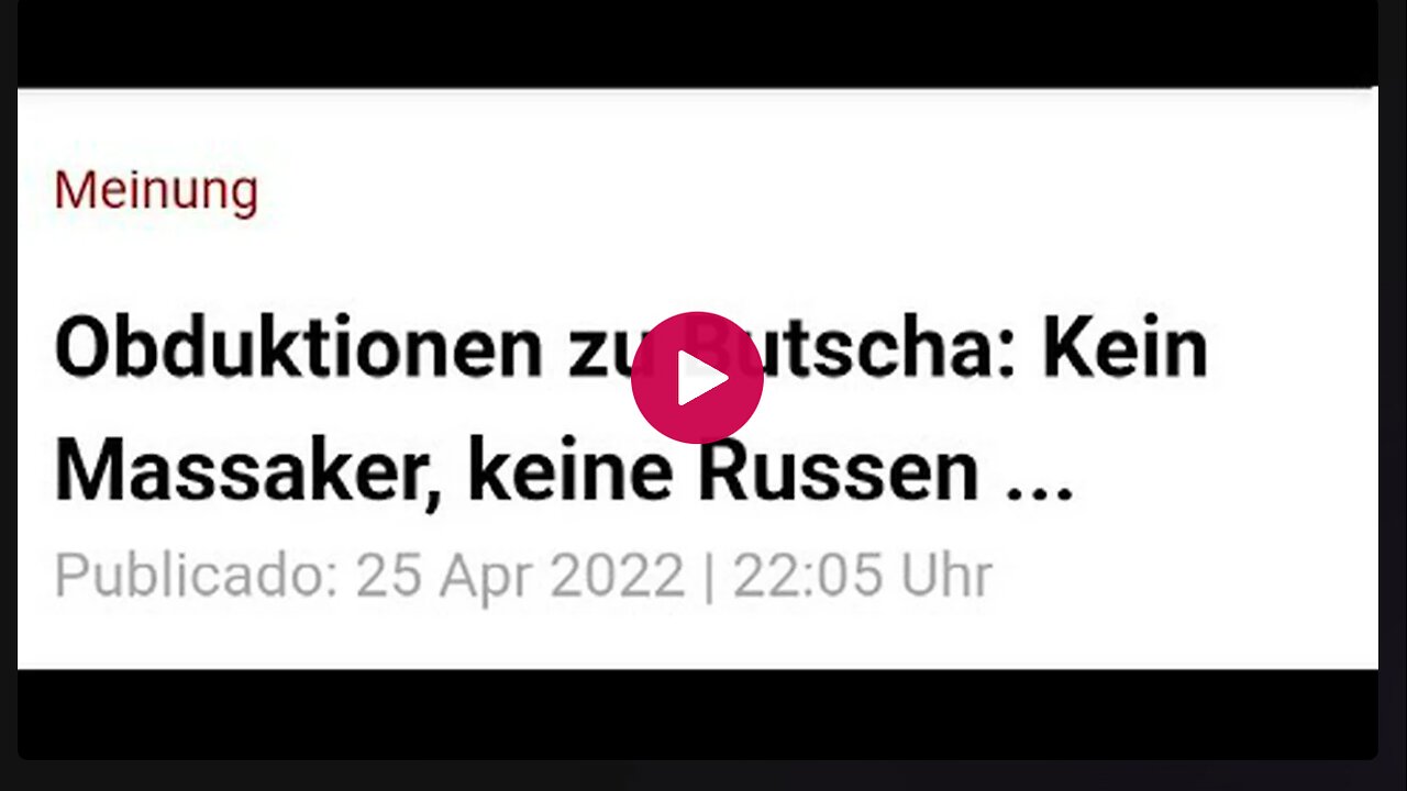 Obduktion zu Butscha Kein Massaker keine Russen