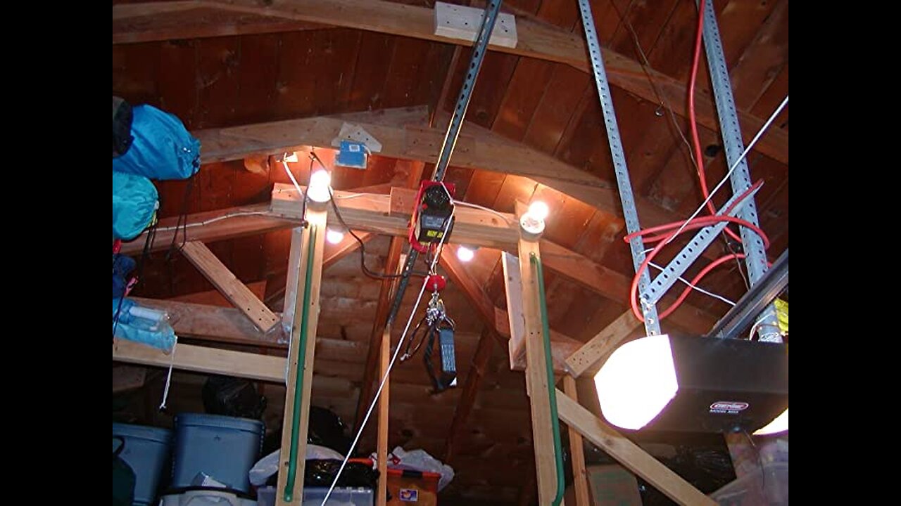 Partsam 440lbs Automatic Lift Electric Cable Hoist with Wireless Remote Control 120V Overhead C...