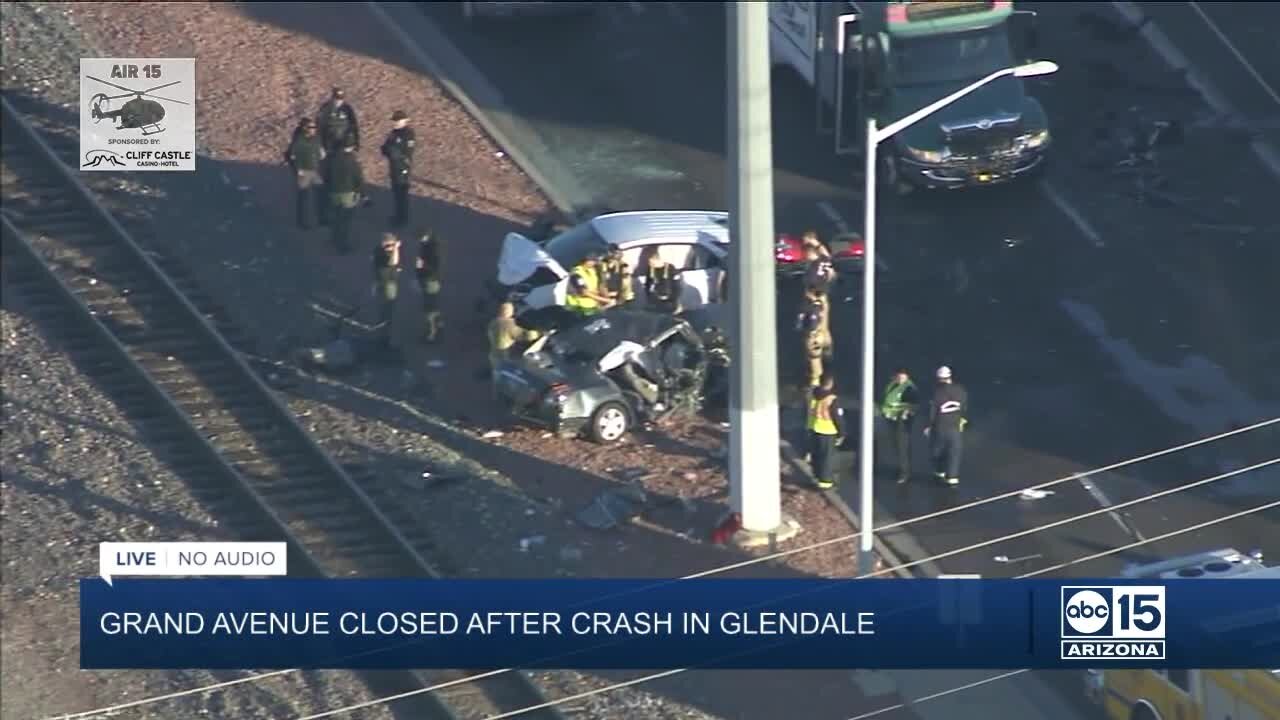 Serious crash shuts down Grand Avenue