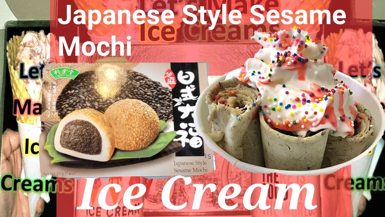Japanese Style Sesame Mochi Ice Cream