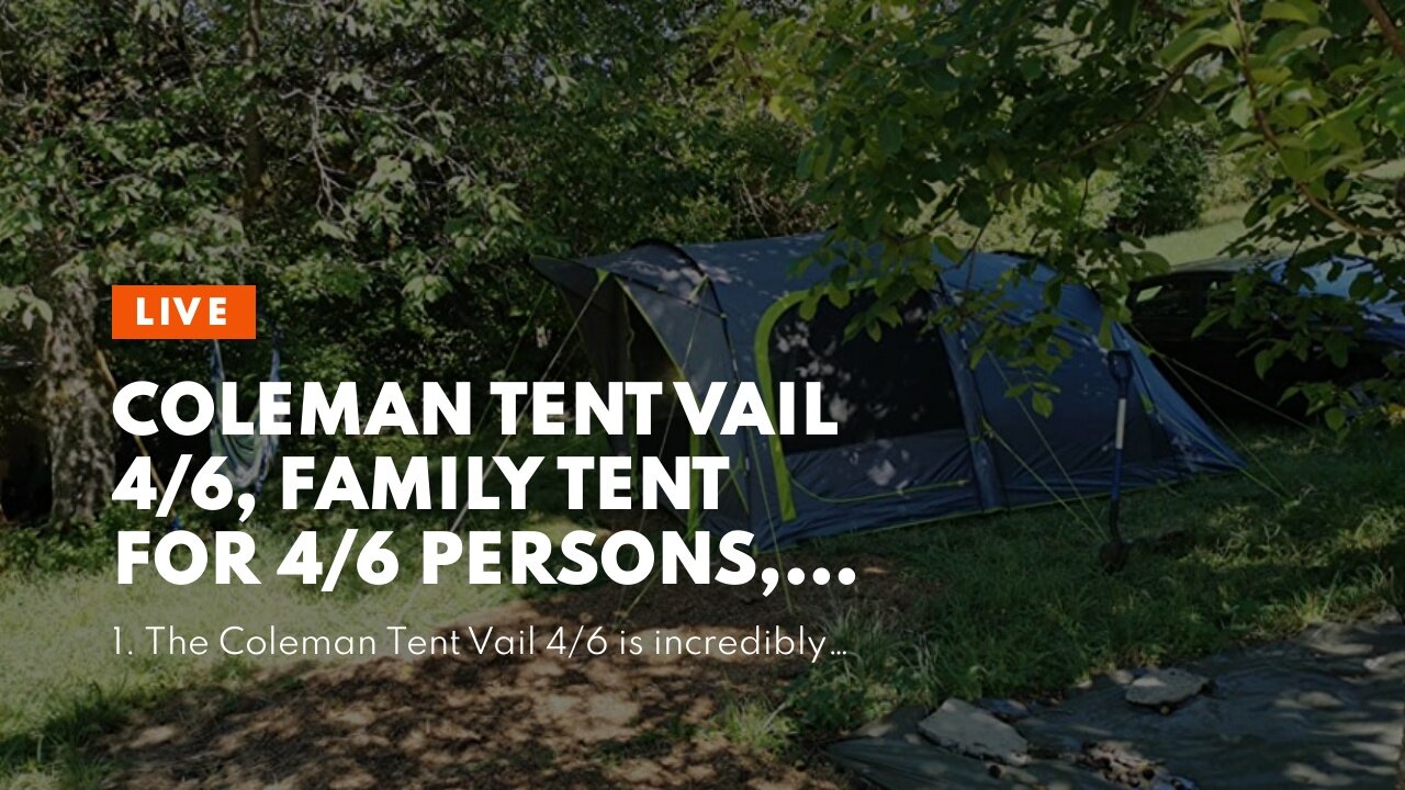Coleman Tent Vail 46, Family Tent for 46 Persons, Large Camping Tent with 23 Extra-Large Sle...