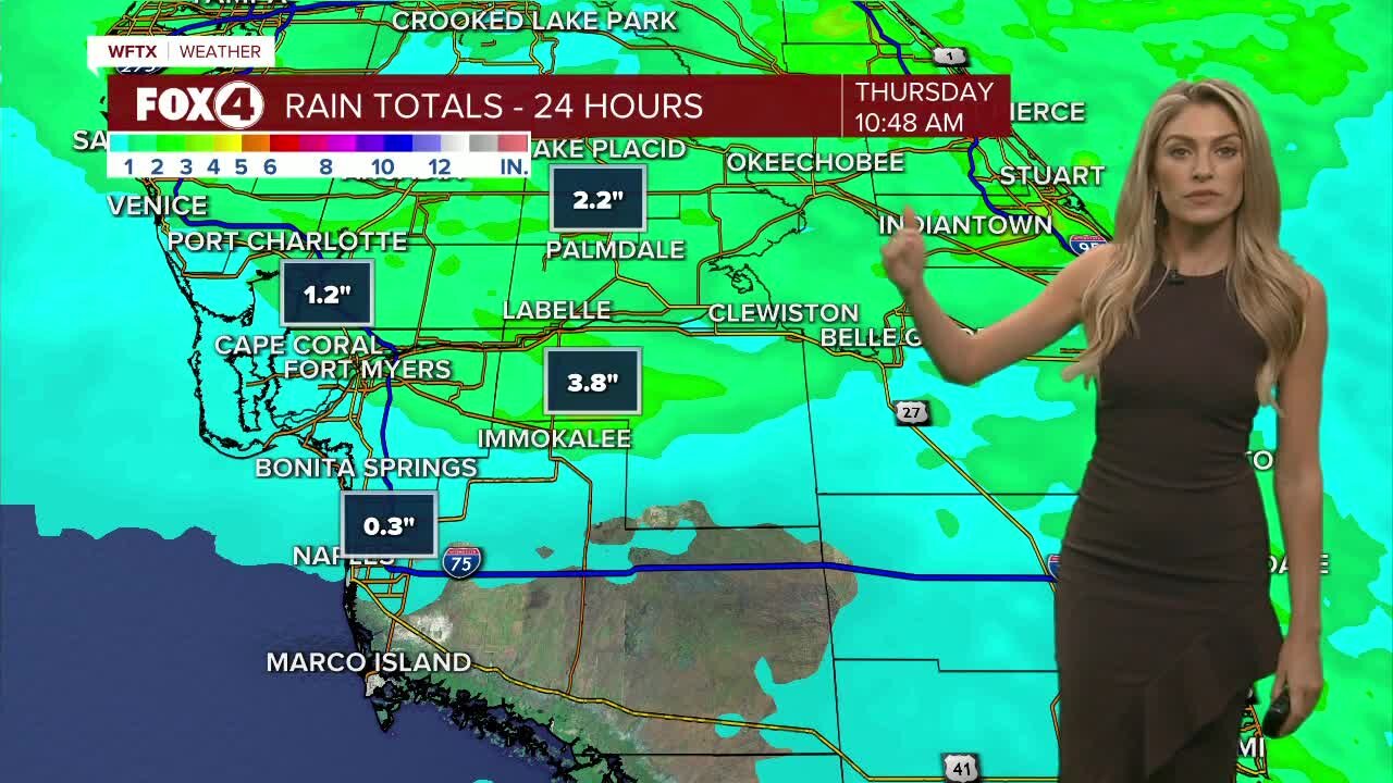 Nicole tracking away from SWFL but rain bands remain