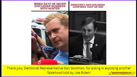 Thank you, Democrat Representative Dan Goldman, for aiding in exposing another falsehood