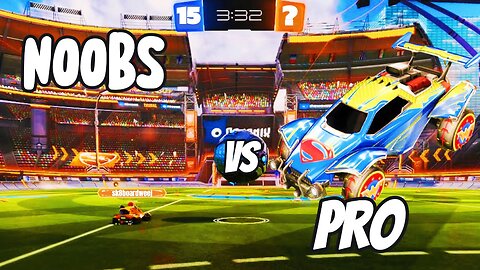 4 TOTAL NOOBS take on 1 PRO in Rocket League!