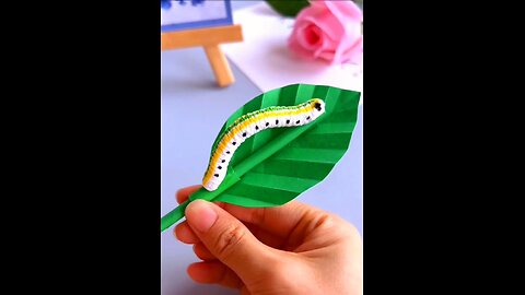Beautiful paper caterpillar