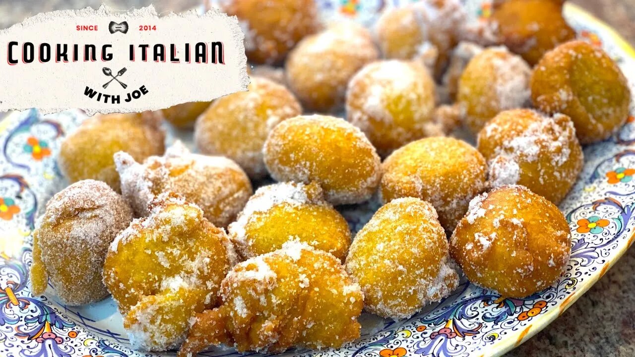 World's Most delicious Pumpkin Fritters from Sardinia Cooking Italian with Joe