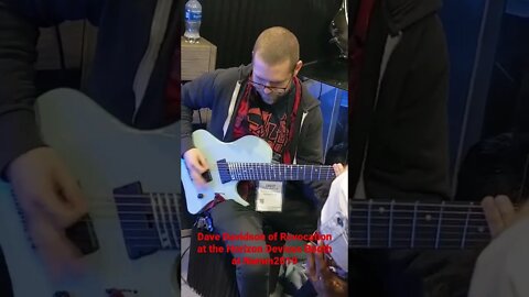Dave Davidson of #revocation at the #horizondevices booth at #namm2019 #mishamansoor #tosinabasi