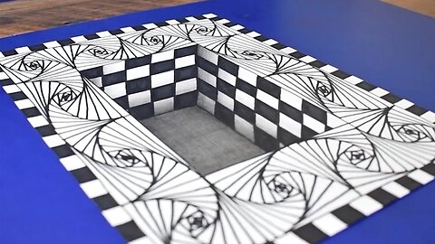 How to Draw Amazing 3D Hole Optical Illusion Drawing Patterns