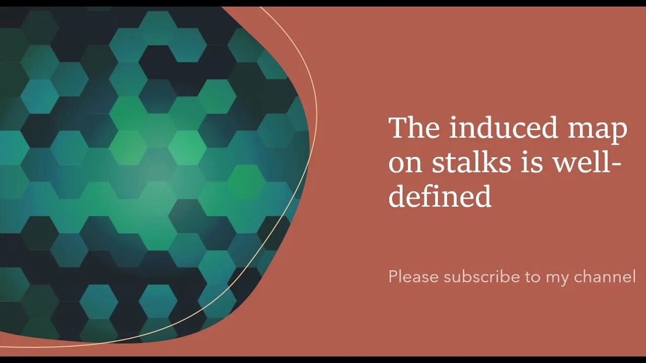 sheaf theory: The induced map on stalks is well defined (Vakil 2.C exercise)