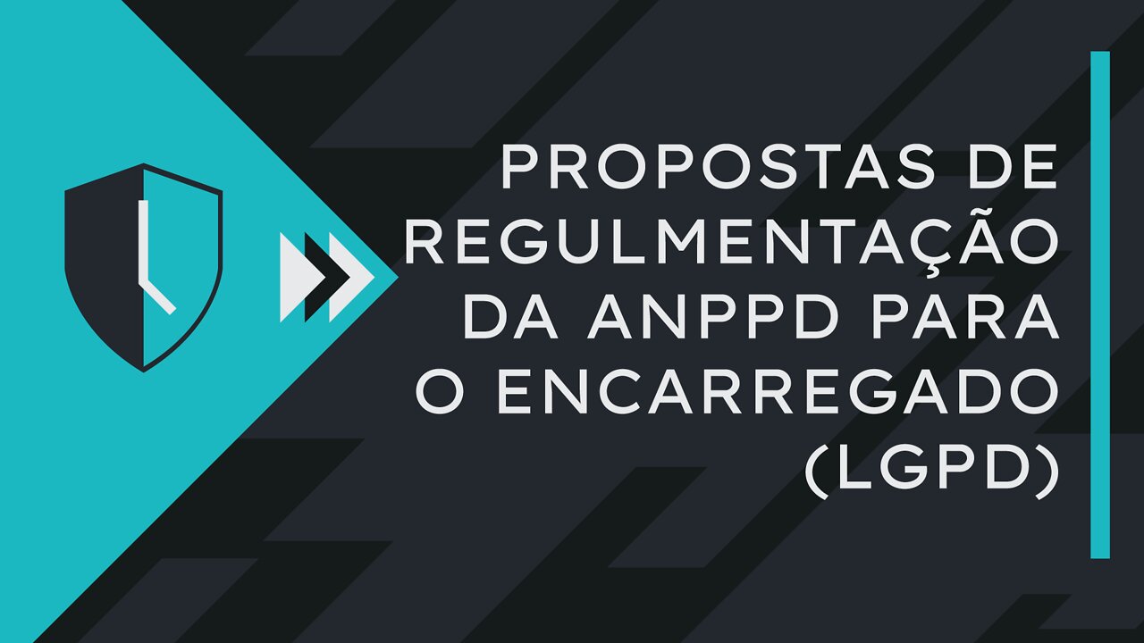 PROPOSTAS DE REGULMENTAÇÃO DA ANPPD PARA O ENCARREGADO (LGPD)
