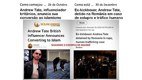 77(e) Andrew Tate acusado de tráfico humano, preso na Romênia