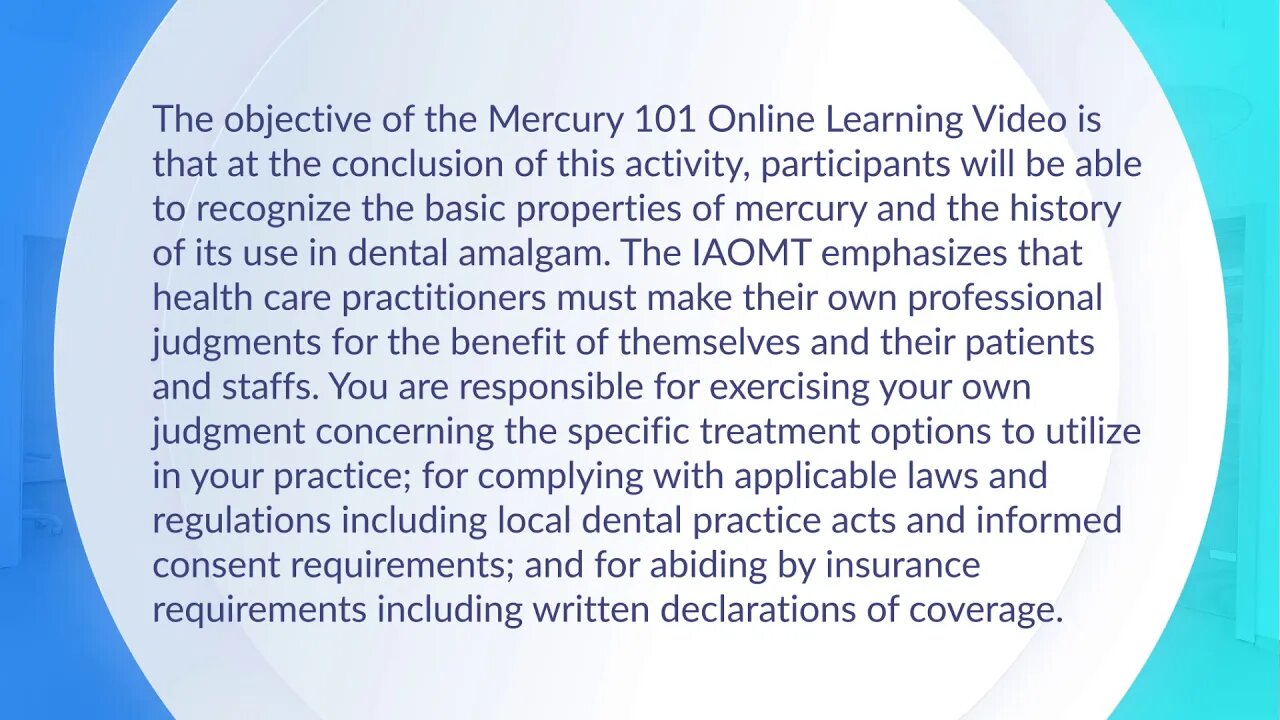 MERCURY 101 Welcome