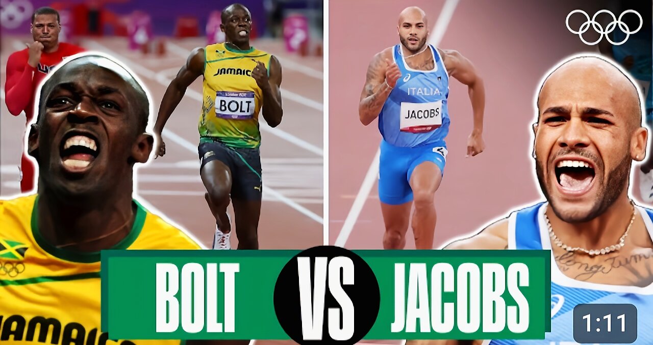 Usain Bolt Vs Marcell Jacobs -100 M | Head to Head