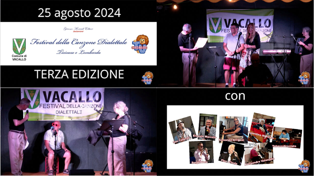 25 agosto 2024 - Festival della Canzone Dialettale Ticinese e Lombarda