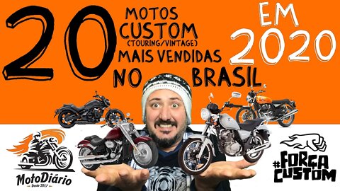 20 motos CUSTOM mais vendidas no Brasil em 2020 (Parte #01)
