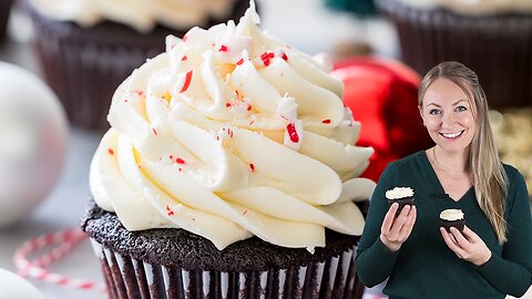 Peppermint Bark Cupcakes