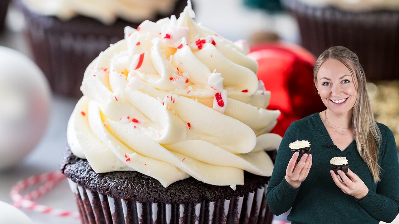 Peppermint Bark Cupcakes