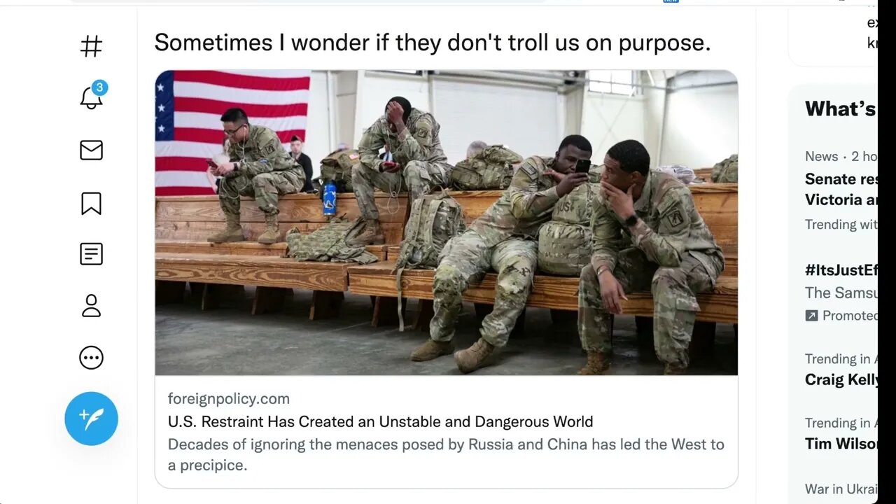 世界的問題是美國沒有在足夠的地方進行干預💀💀💀