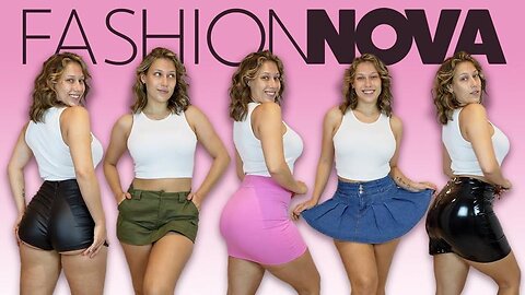 Mini Skirts Try On Haul - 4K - @FashionNova